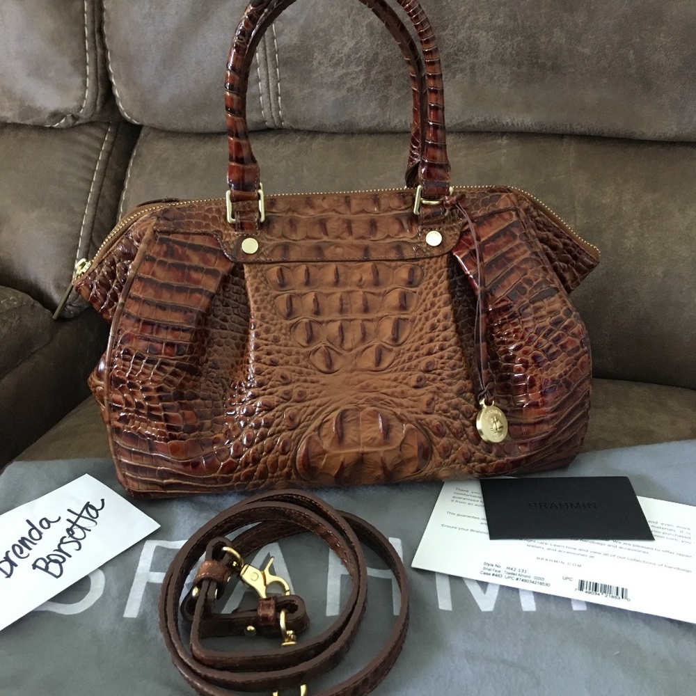 Brahmin small Faye toasted almond